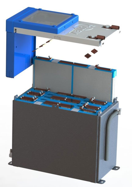 Concept liquid-cooled battery module